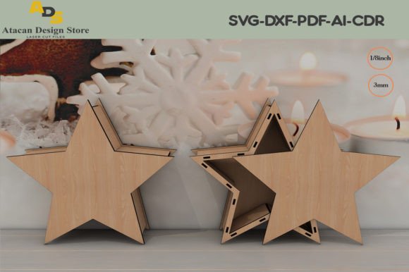 Download Star Box Laser Cut Files / Glowforge SVG - Laser cut file Collection