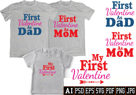 Download Valentine Family DAD,MOM,BABY Tshirt Svg - Valentine Collection