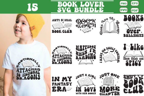 Download Book SVG Bundle, Book Lover SVG, Trendy - Book svg bundle Collection