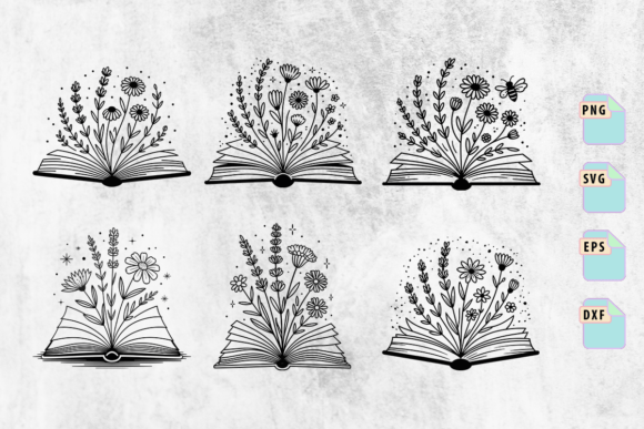 Download Beautiful Floral Book SVG Bundle Design - Book svg bundle Collection