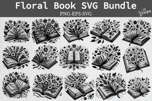 Download Floral Book SVG Bundle - Book svg bundle Collection