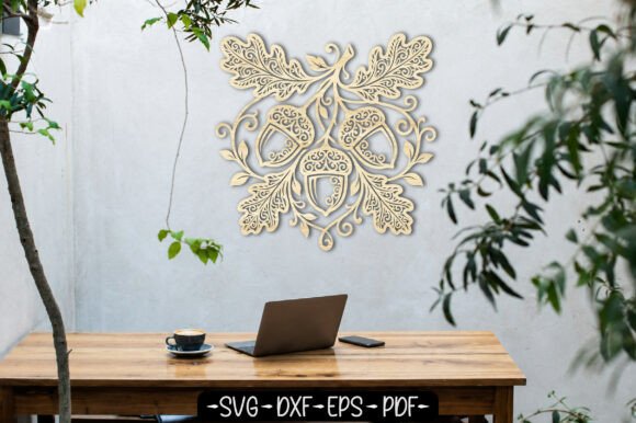 Download Ornate Oak Leaves Laser Cut File - Laser cut file Collection