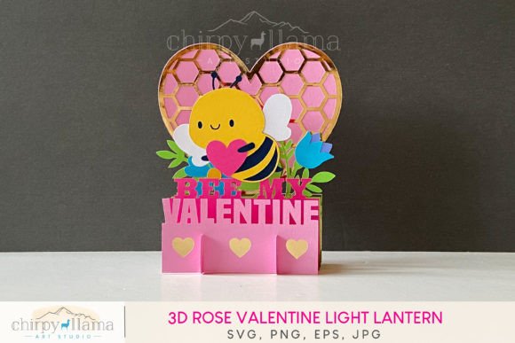 Download 3D BEE MY VALENTINE POP UP - Valentine Collection