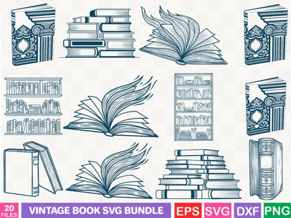Download Vintage Book SVG Bundle - Book svg bundle Collection