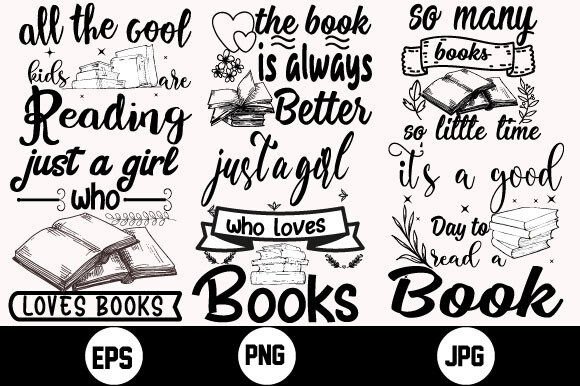 Download Reading Book Svg Bundle Design - Premium Resources