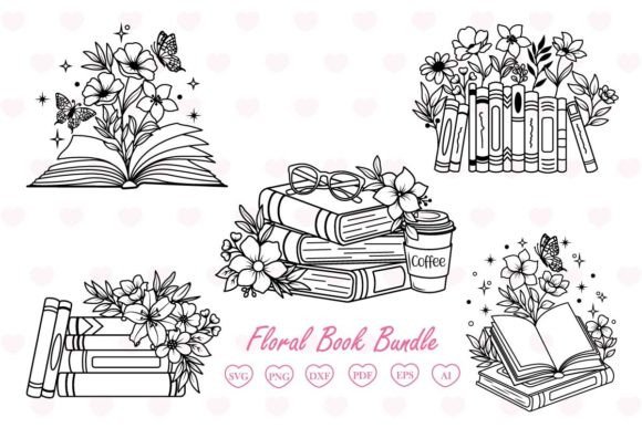 Download Floral Book Svg Bundle, Boook Flower Svg - Book svg bundle Collection